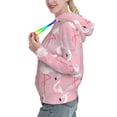 thumbnail image 2 of Daiia Flamingo Pattern Women's Fashion Hoodies & Sweatshirts with Kangaroo Pocket Hooded Sweatshirt with Eye-catching Drawstrings-X-Large, 2 of 7