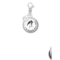 thumbnail image 2 of Delight Jewelry Silvertone Domed Wedding Couple Happily Ever After - Silvertone Clip on Charm with Clear Crystal Drop, 2 of 4