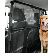 VEVOR Dog Car Barrier, 50in. Wide Car Divider for Front Seats Installation, Vehicle Pet Barrier with See Through Net Mesh, Universal-Fit Dog Car Barrier for Mid-sized Sedans, Trucks, and SUVs, Black