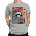 thumbnail image 2 of Ukiyo Block Print Sloth Ramen Art Men's Gray T-shirt, 2 of 3