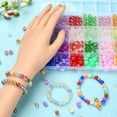 thumbnail image 5 of 1Box 600Pcs 24 Style Transparent Acrylic Beads Round Mixed Color 8x7~7.5mm Hole: 1.8~2mm 25pcs/style DIY, 5 of 5