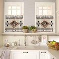 thumbnail image 4 of Southwest Kitchen Curtains Sets for Windows 36 Inch Length, Brown Bohemian Abstract American Aztec Rod Pocket Window Treatments Tier Curtains and Valances Set for Bedroom/Bathroom, 4 of 6