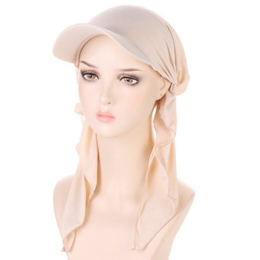 Hijab Headscarf Hat for Women Girl Sunproof Neckcover Hat Outdoor Sun Protective Hat for Camping Travel Turban Scarf Hat
