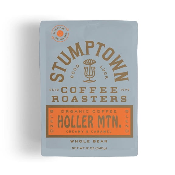 Stumptown Coffee Roasters, Medium Roast Organic Whole Bean Coffee - Holler Mountain 12 Ounce Bag with Flavor Notes of Citrus Zest, Caramel and Hazelnut
