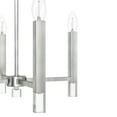 thumbnail image 4 of Hunter - Sunjai 4-light Brushed Nickel, Medium Size Pendant Light, Dimmable, Formal Style, Candle Shaped, for Bedrooms, Dining, Living Rooms - 19516, 4 of 9