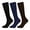 Black+Blue+Brown, variant on Knee High Compression Socks for Women & Men Circulation (3 Pairs)10-20 mmHg is Best Support for Athletic Running Cycling Medical and Travel, L/XL