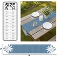 thumbnail image 3 of Tropical Palm Tree Table Runner Linen Burlap Table Runner 72 Inches Long Retro Blue Summer Coastal Coconut Leaves Dresser Scarves for Kitchen Island Coffee Dining Room Party Holiday Decor 13"x72", 3 of 8