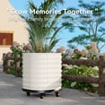 thumbnail image 4 of 23.6 in Wheeled Galvanized Raised Garden Bed with Water Reservoir,Self Watering Metal Planter Box on Locking Casters,Elevated Rolling Garden Box for Patio, Greenhouse, Balcony & Indoor Plants, White, 4 of 7