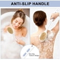 thumbnail image 4 of Bubbob Long Handle Back Scrubber for Shower, Double Sided Bristles for Wet or Dry Brushing, 1 Hook, 4 of 6