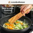 thumbnail image 5 of Wooden Spatula for Cooking, Set of 4, Natural Teak Wood. Nonstick cookware., 5 of 9