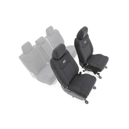 Rough Country Black Neoprene Front Seat Covers for 14-20 Tundra - 91026A