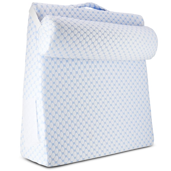 Nestl Memory Foam Wedge Pillow Back Support Cervical Pillow With Cooling Cover, 7.5 Inches