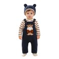 thumbnail image 4 of mgoYE Baby Boy Clothes Long Sleeve Tops Funny Overall Adjustable Suspender Pants Outfit Set 6-12 Months, 4 of 9