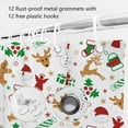 thumbnail image 4 of Cortina de ducha de Navidad para baño, diseño de pan de jengibre, hombre, estrellas, renos, muñeco de nieve, decoración de baño, lavable, duradera, tela de poliéster, 4 of 4