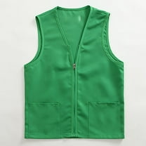 Rigardu Adult Volunteer Activity Vest Supermarket Uniform Vests Clerk Workwear Work Vest Event Apron Vests Green Xxl