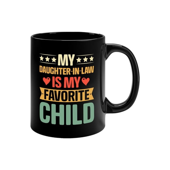 Vintage "I Don't Have Favorite Child" Daughter Mug, Humorous Gift for Family, High-Quality Ceramic, Dishwasher & Microwave Safe, Fun Gift for Birthdays, Holidays & Special Occasions