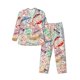 thumbnail image 1 of Fotbe Passport Stamp Pijama de Hombre con Estampado de Manga Larga, Conjunto de 2 Piezas, Ropa de Dormir Suave y Cómoda con Bolsillos-Large, 1 of 7