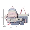 thumbnail image 3 of Bolso Mochilas de lona de 5 uds., alfileres con insignia, Mochilas colgantes, Mochilas de trabajo de viaje de Color Hit, 3 of 8