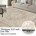 thumbnail image 3 of Dowellia Area Rugs for Living Room 8'x 10' Machine Washable Vintage Print Large Throw Non Slip Bedroom Rugs, Brown, 3 of 6