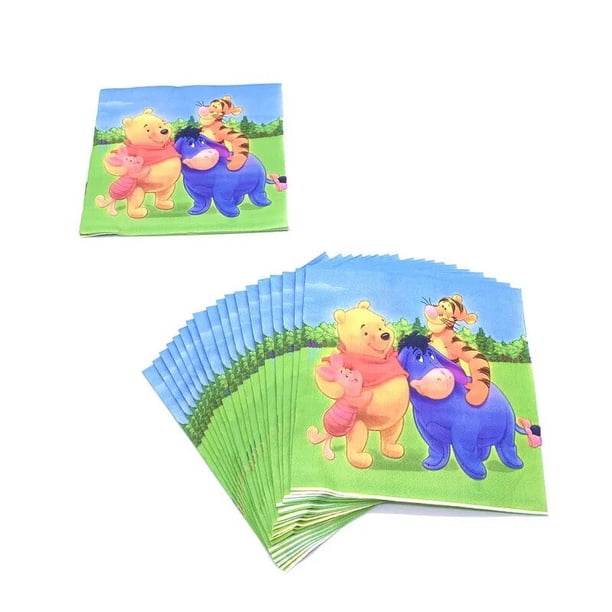 Manteles desechables de Winnie the Pooh de Disney, suministros de fiesta de cumpleaños de Winnie the Pooh, 1,1x1,8 M, 1 ud.