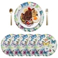 thumbnail image 5 of Ryvnso Watercolor Butterflies Round Plate Mats Dining Table Placemat Set of 4 for Holiday Decoration, 5 of 7