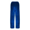 thumbnail image 6 of Havenre Mens Plush Warm Pajama Pants, Drawstring Elastic Waist Fluffy Soft Fleece Sleep Pant with Pockets Loose Comfy Lounge Pj Bottoms for Men Blue M, 6 of 10