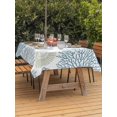 thumbnail image 3 of Outdoor Table Cloth with Umbrella Hole and Zipper, Teal Blue Coastal Waterproof Rectangle Tablecloth 60"x102", Summer Lobster Coral Nautical Washable Table Cover for Outside Party Patio Picnic, 3 of 8