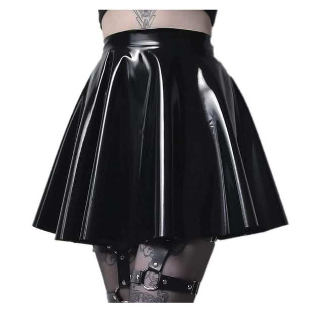 New look leather pleated hotsell skirt