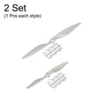 thumbnail image 3 of Uxcell 4Pcs RC Propellers 2 Vane Blades Props 8x4", 11x55" Grey with Adapter Rings, 3 of 7