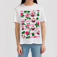 FVQL Cupcakes Pink Floral Big and Tall Cotton White Men's T Shirts