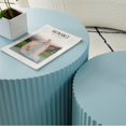 thumbnail image 6 of Tcbosik Set of 2 Modern Nesting Coffee Tables, Stacking Accent Table, Sofa Side Table, End Table for Living Room Bedroom Balcony, Light Blue, 6 of 7