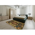 thumbnail image 4 of Ahgly Company Indoor Square Abstract Caramel Brown Medallion Area Rugs, 4' Square, 4 of 6