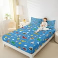 thumbnail image 4 of Castle Fairy Cartoon Plane Rocket Twin Sheet Sets 3pcs for Boys Girls,Kawaii Aircraft Twin Fitted Sheet Microfiber,Transportation Theme Breathable Flat Sheet,Ultra Soft Home Decor, 4 of 7
