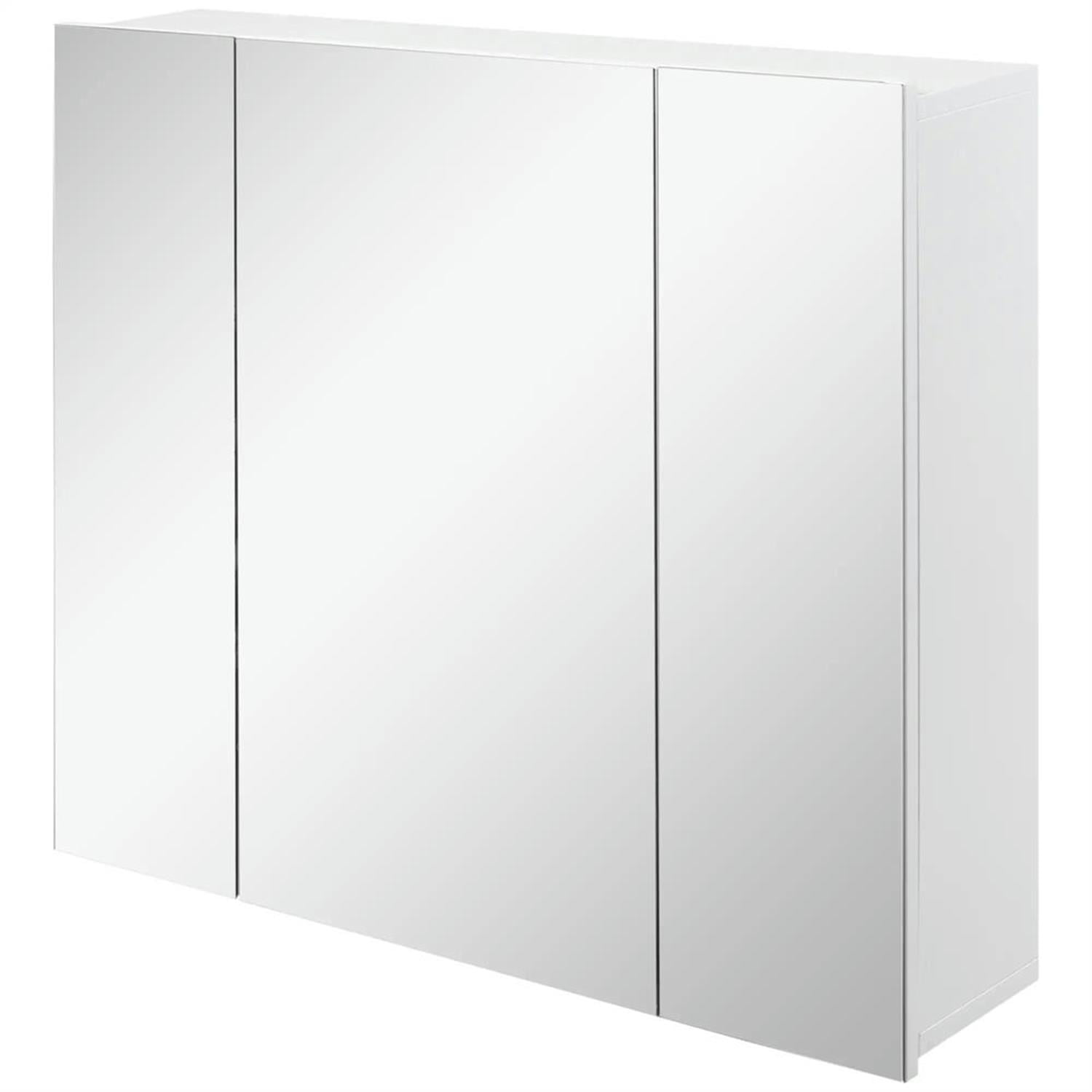 Demi Bonn Wall-Mounted Medicine Cabinet with Mirror, 3-Door Storage, Adjustable Shelves for Bathroom Organization, White