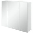 thumbnail image 2 of Demi Bonn Wall-Mounted Medicine Cabinet with Mirror, 3-Door Storage, Adjustable Shelves for Bathroom Organization, White, 2 of 11