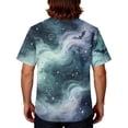 thumbnail image 5 of Domuza Halloween Scrub Shirt for Men Witch Castle Pattern Casual Short Sleeve V Neck T Shirts Stylish Comfortable Funny Medical Top with 3 Pocket Purple S, 5 of 6