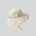 thumbnail image 6 of HNMKIU Unisex Adjustable Drawstring Bucket Hat for Outdoor Summer Activities Lightweight Breathable Sun Comfort Beige,One Size, 6 of 8