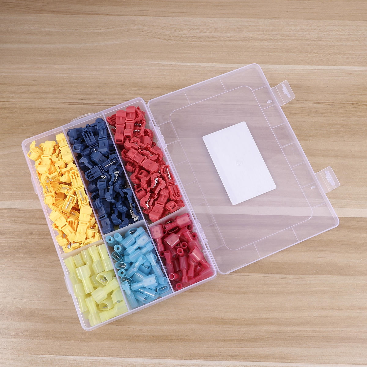 OUNONA 720 pcs T Shape Copper Insulation Terminals Heat Shrink Wire Crimp Connector Cold Pressed Insulated Cord Wire End Terminals