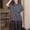 Gray, variant on Cotton Shirts for Women Trendy Short Sleeve Collared Polo Blouses for Women Everyday Loose Casual Solid Button Tops,White L