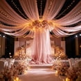 thumbnail image 5 of Wedding Sheer Curtain Panel Set - Elegant Drapery for Arch Decoration, Ceremony & Reception, Reusable Polyester Fabric for Elegant Venue Styling, 5 of 5