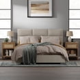 thumbnail image 5 of SICOTAS Bohemian 7-Drawer Dresser & 2 Nightstands Set with USB Charging - Coastal Rattan Bedroom Furniture Set, Oak, 5 of 14