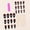 F, variant on Short Halloween Press on Nails Short 24Pcs, Colorful Striped Pumpkin Head Web Maple Leaf Spooky Fake Nails Set, Reusable False Nails for Party Holiday Daily Wear Women Girls