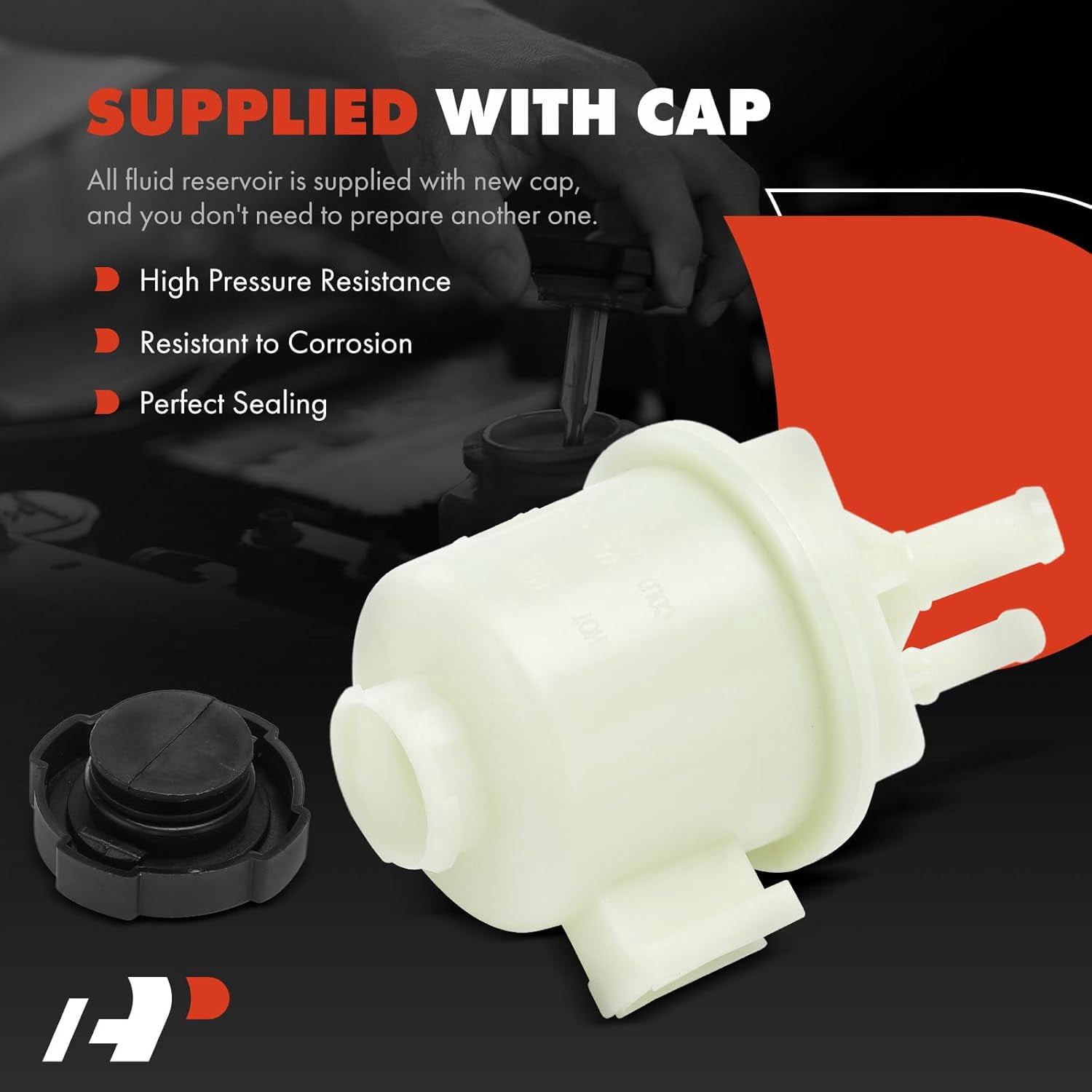 A-Premium Power Steering Reservoir/Tank with Cap Compatible with Nissan Frontier 2005-2021, Pathfinder 2005-2012, Xterra 2005-2015, 2.5L 3.8L 4.0L