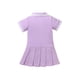 thumbnail image 2 of Vestido Acampanado Con Bordado De Pato Para NiñA, Vestido Plisado Con Cuello De Solapa Y Manga Corta Con Botones, 2 of 4