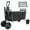 Black#01, variant on Lisonu Collapsible Wagon Cart with Canopy & Mosquito Net, 480 Lbs Heavy-Duty Folding Utility Wagon, 7" All-Terrain Wheels, Steel Frame for Camping, Beach, Sports, Dark Blue