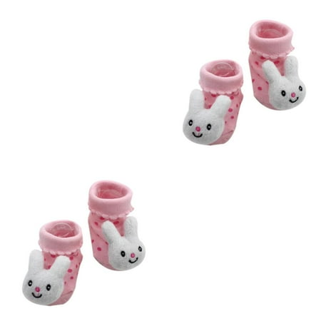 

2pcs 0-6 Month Unisex Children Cute Cartoon Style Newborn Baby Kids Infant Breathable Doll Socks