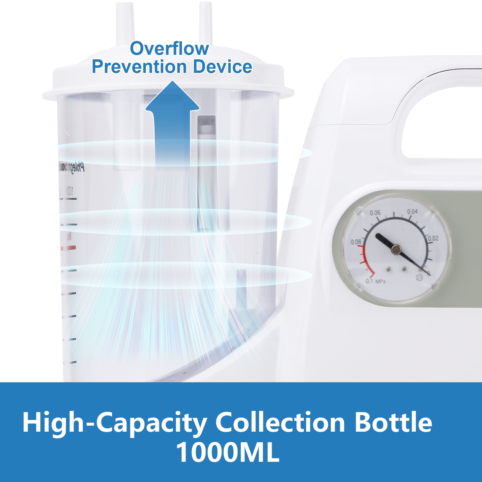 Electric Suction Machine for Home Use, Negative Pressure Suction Device for Elderly,, Children
