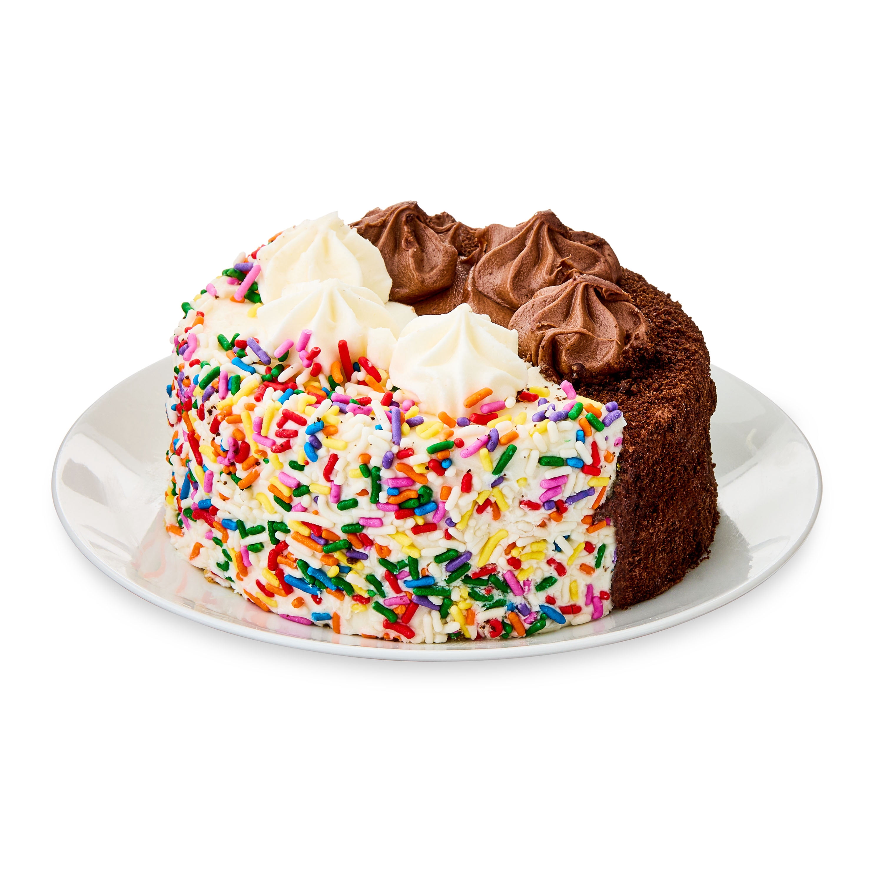 Marketside 5-Inch Half Chocolate & Half Confetti Cake, 16 oz (Refrigerated)
