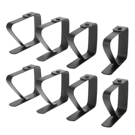 

Deoxygene 8Pack Stainless Steel Tablecloth Clips Black Picnic Tablecloth Clips Adjustable Anti-Skid Fixed Clip Table Cloth Holder