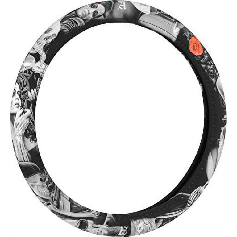 Bell Automotive David Gonzales Art Roses Steering Wheel Cover